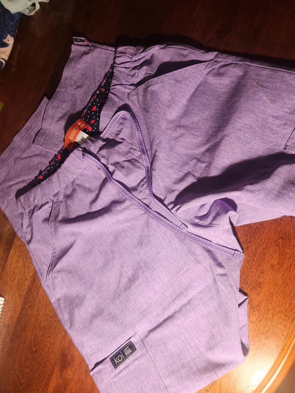 koi Basics Lavender Women’s Scrub Pants with Drawstring Waist
